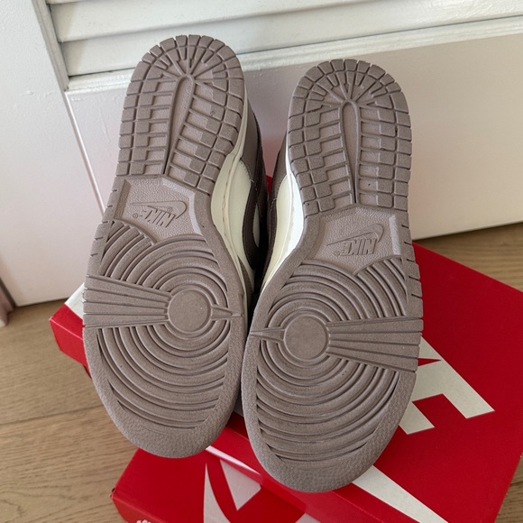 Nike Dunk Low Women's Sneakers in Sail and Plum - Picture 9 of 10